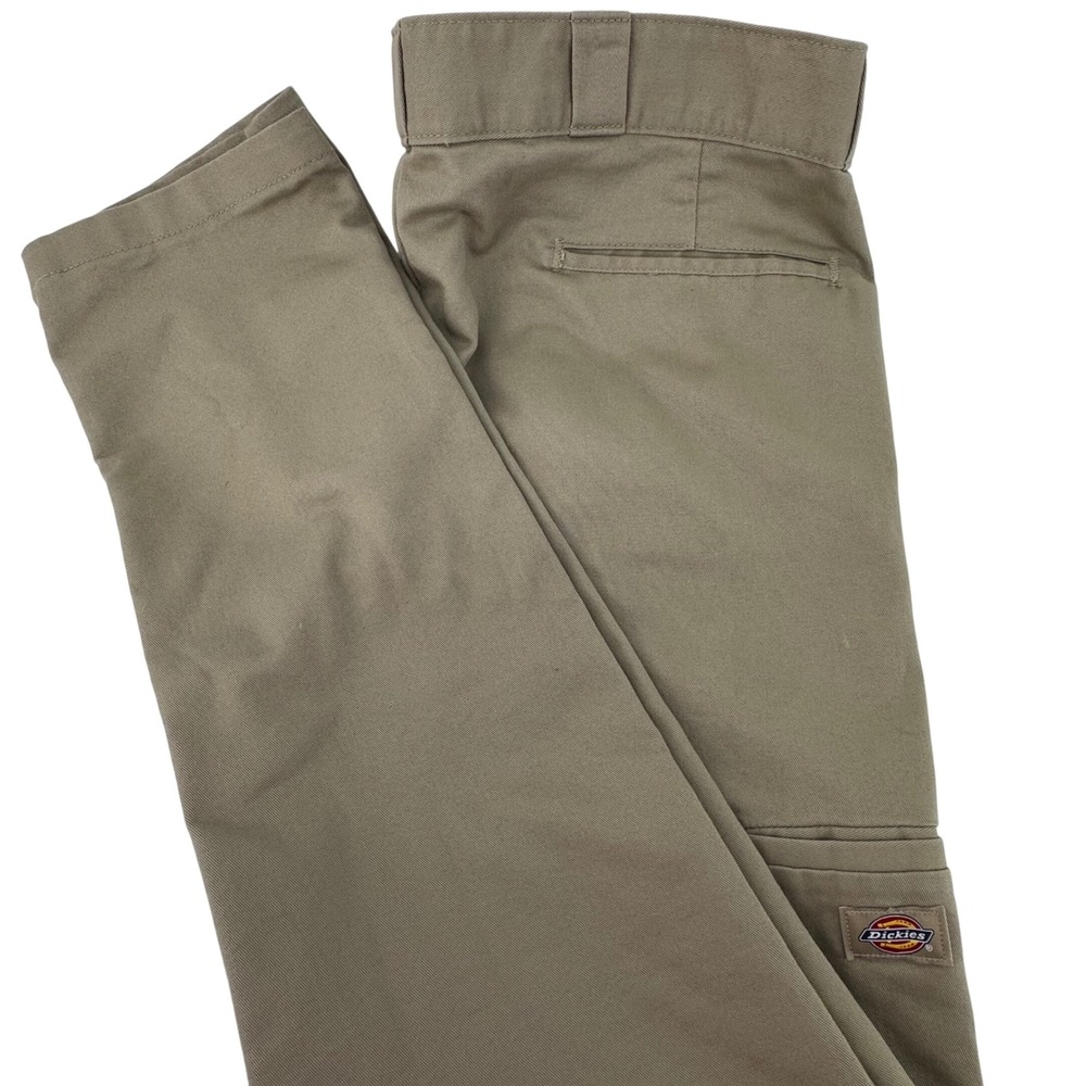 Dickies Skinny Straight Work Pants Mens 36x34 Tan Double Knee Flex DWP8110DS